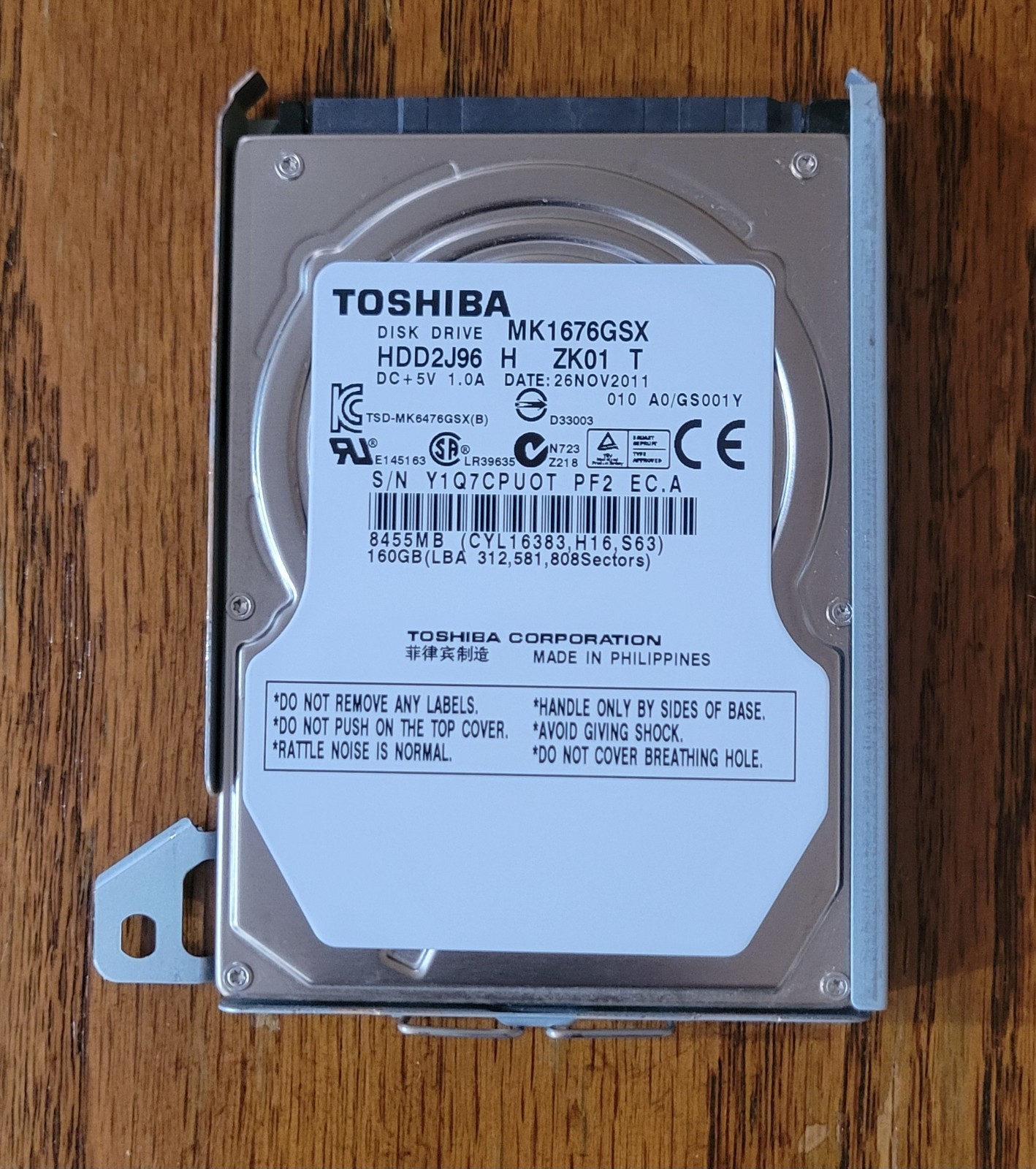 160GB Hard Drive HDD With Caddy, For the PlayStation 3 PS3 Slim; Tested