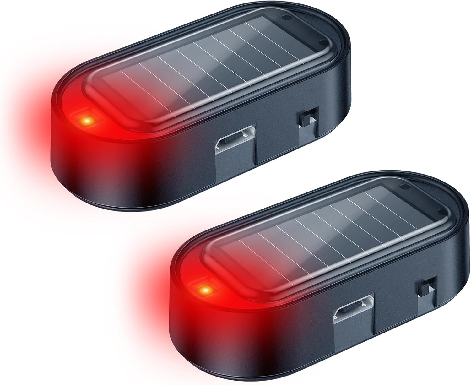 Car Solar Power Simulated Dummy Alarm, Car Security Anti-Theft LED Flashing Fake
