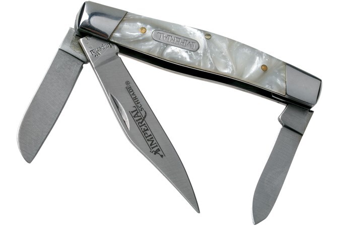 Folding Knife | Schrade Imperial Classic 3-Blade Large Stockman White Ice Silver