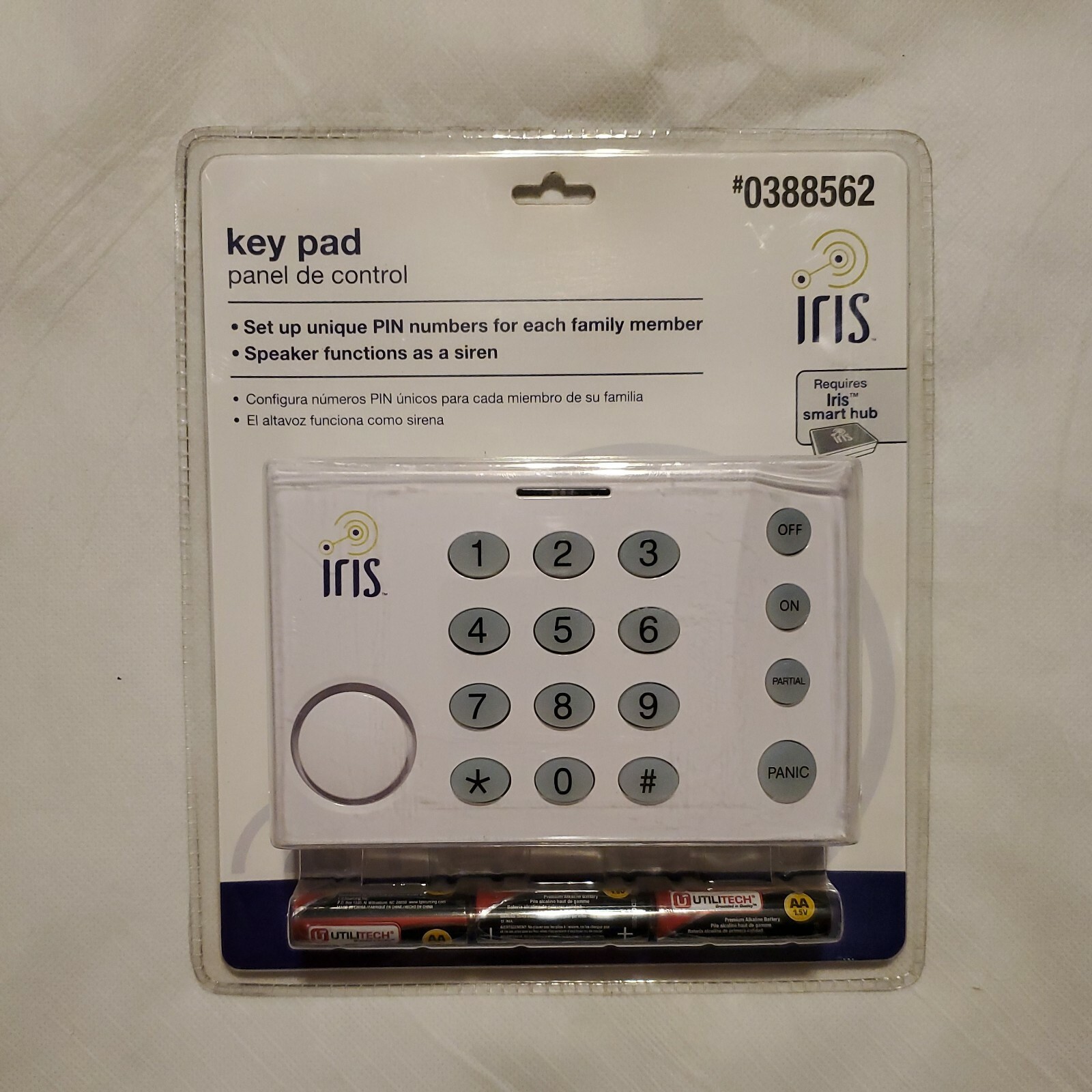 Iris Key Pad Panel Control New Old Stock Speaker Siren PIN Mounting Hardware