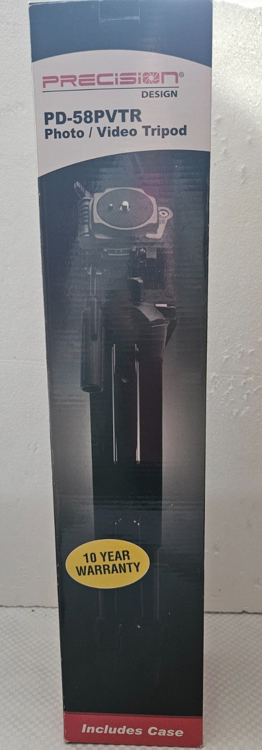 NIB Precision Design PD 58PVTR Photo/Video Tripod/ Case Included