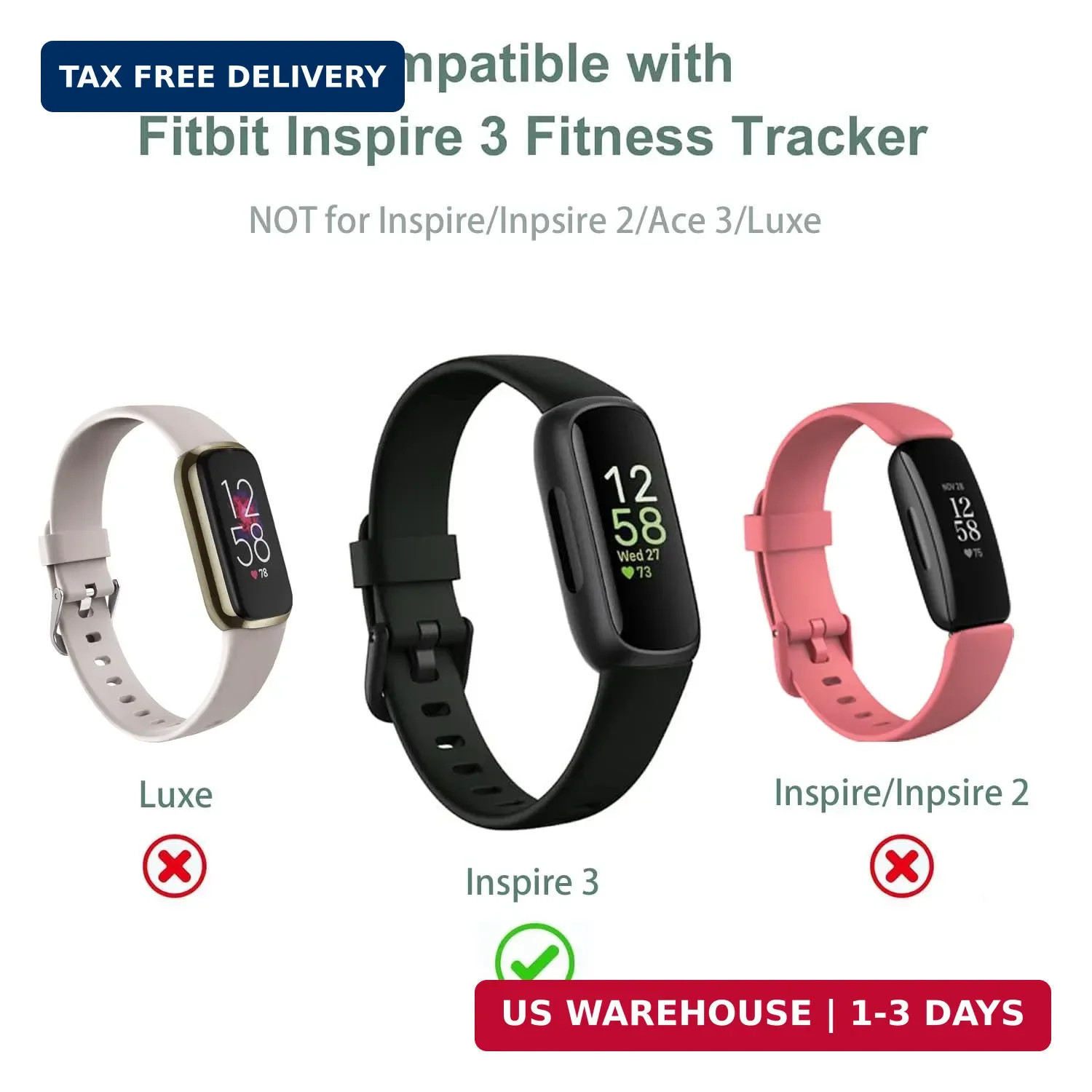 Replace Your Fitbit Inspire 3 Charger Cable 1ft Fast Charging