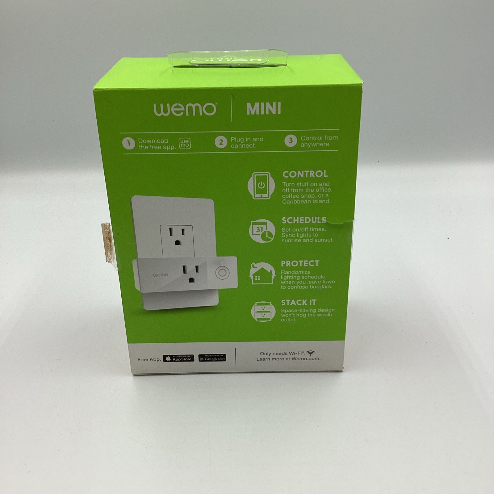 WeMo F7C063 WiFi Smart Plug with Alexa, Google Assistant, & Nest Systems