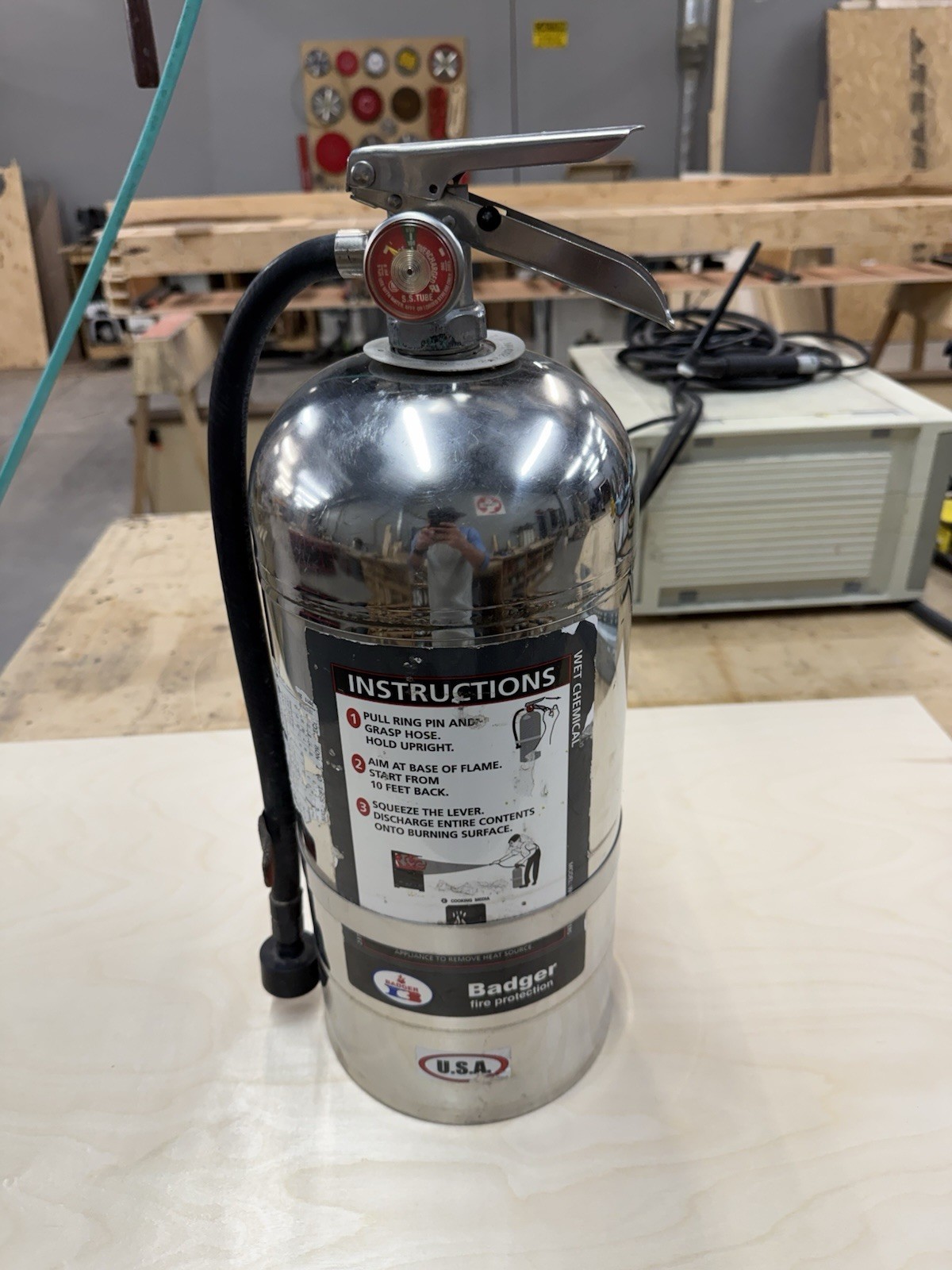 Discharged Badger WC-100 Wet Chemical Fire Extinguisher Model WC-100 MPN WC-100