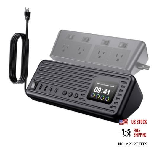 Surge Protector Power Strip with Control Switch, Multi Plug Extension Cord |