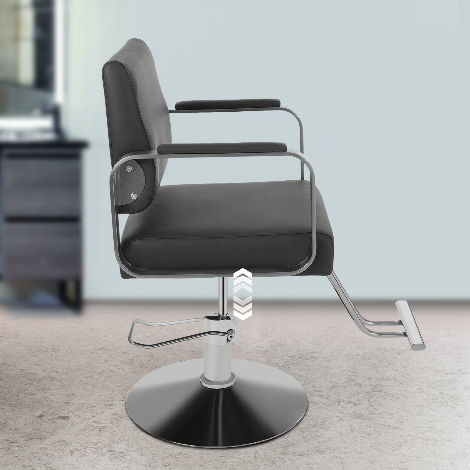 Carbon Steel Chairs Salon 81-90cm Adjustable Chair 360?? Rotatable Barber Chair