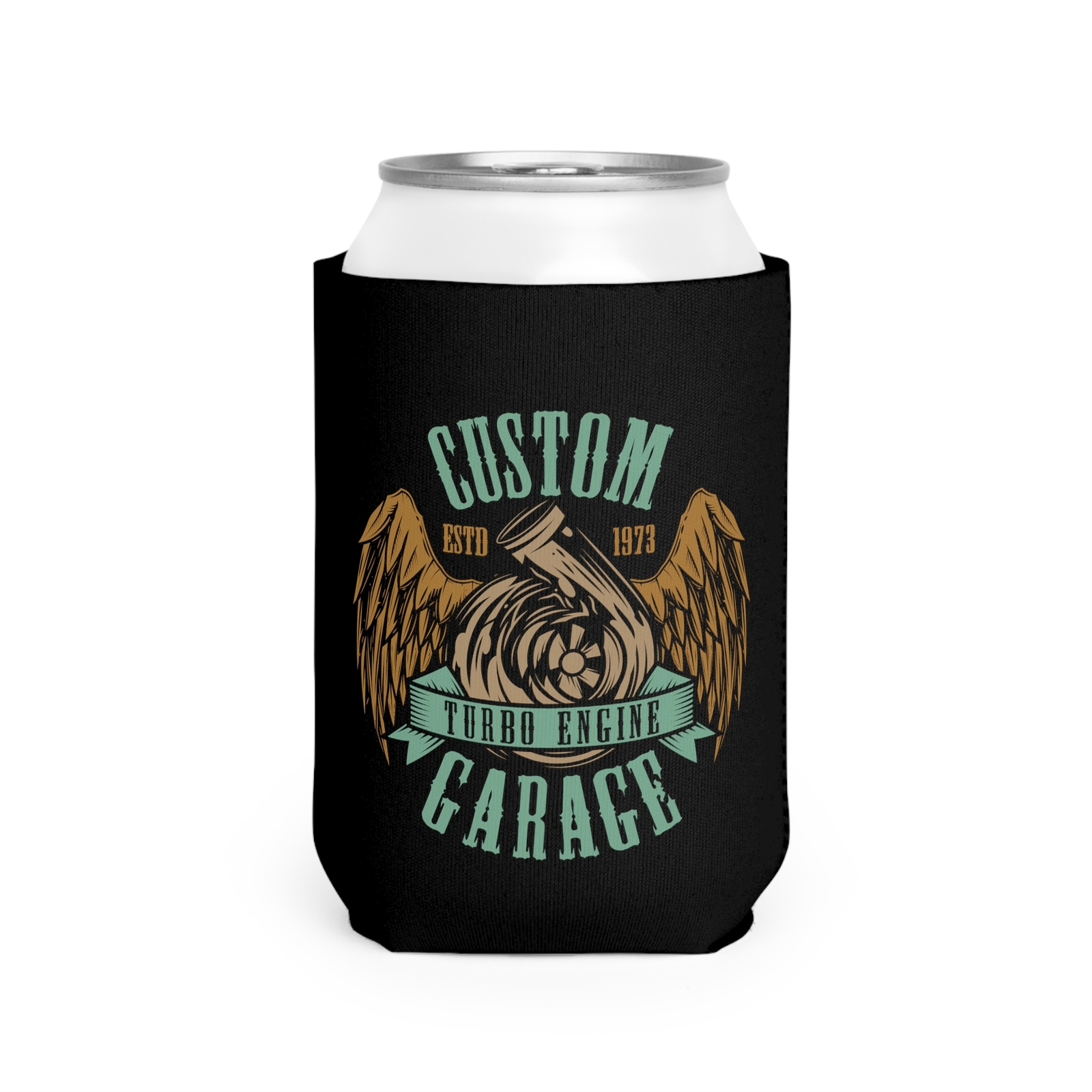 Custom Turbo Engine Garage - Can Cooler Sleeve