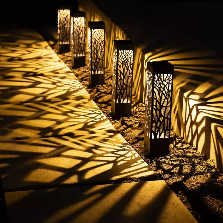 TOMMY BAHAMA SQUARE SOLAR BOLLARD LIGHTS 35 LUMEN 5 PACK 1718540 NEW
