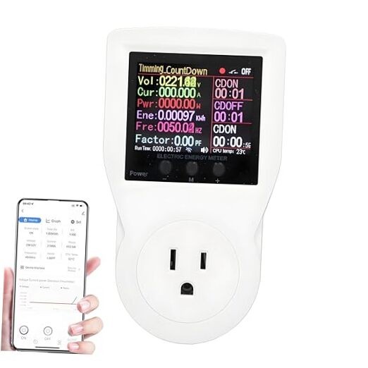 Electricity Usage Monitor Watt Meter Power Meter WiFi Smart Plug with Energy