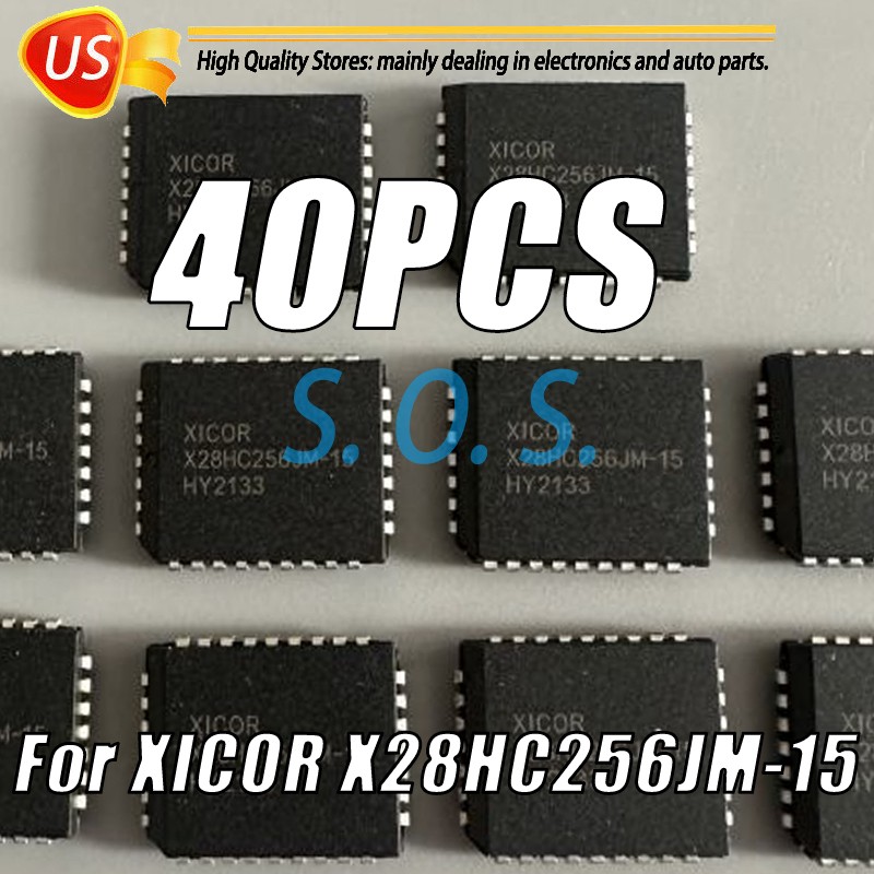 40pcs NEW For XICOR X28HC256JM-15 PLCC32 IC Chip 32Pins