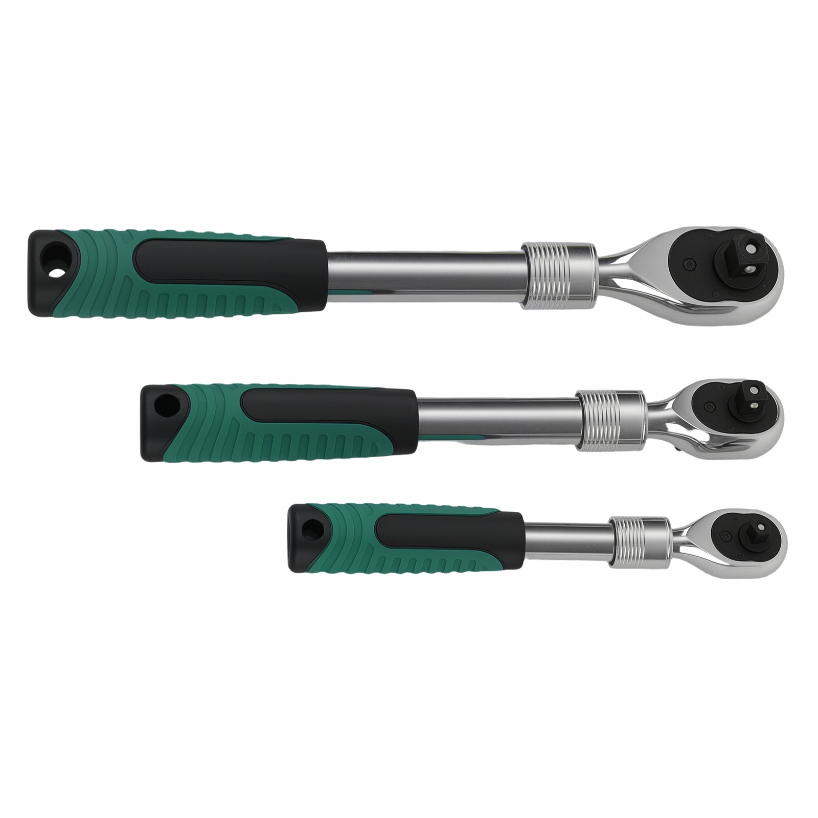 Workshop Ratchet Tool Set 3-Piece Extendable Handle 72-Tooth Quick Release