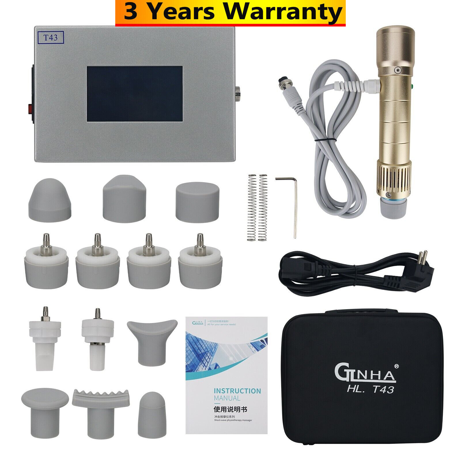 CTLNHA T43 Electromagnetic Dot Matrix Impact Shockwave Therapy Massager Machine