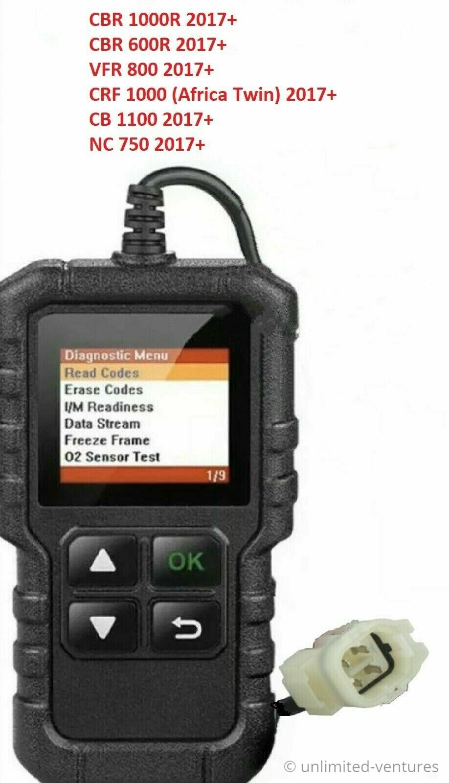Fault code scanner diagnostic OBD2 tool for Honda Motorcycle 4 pin cable harness