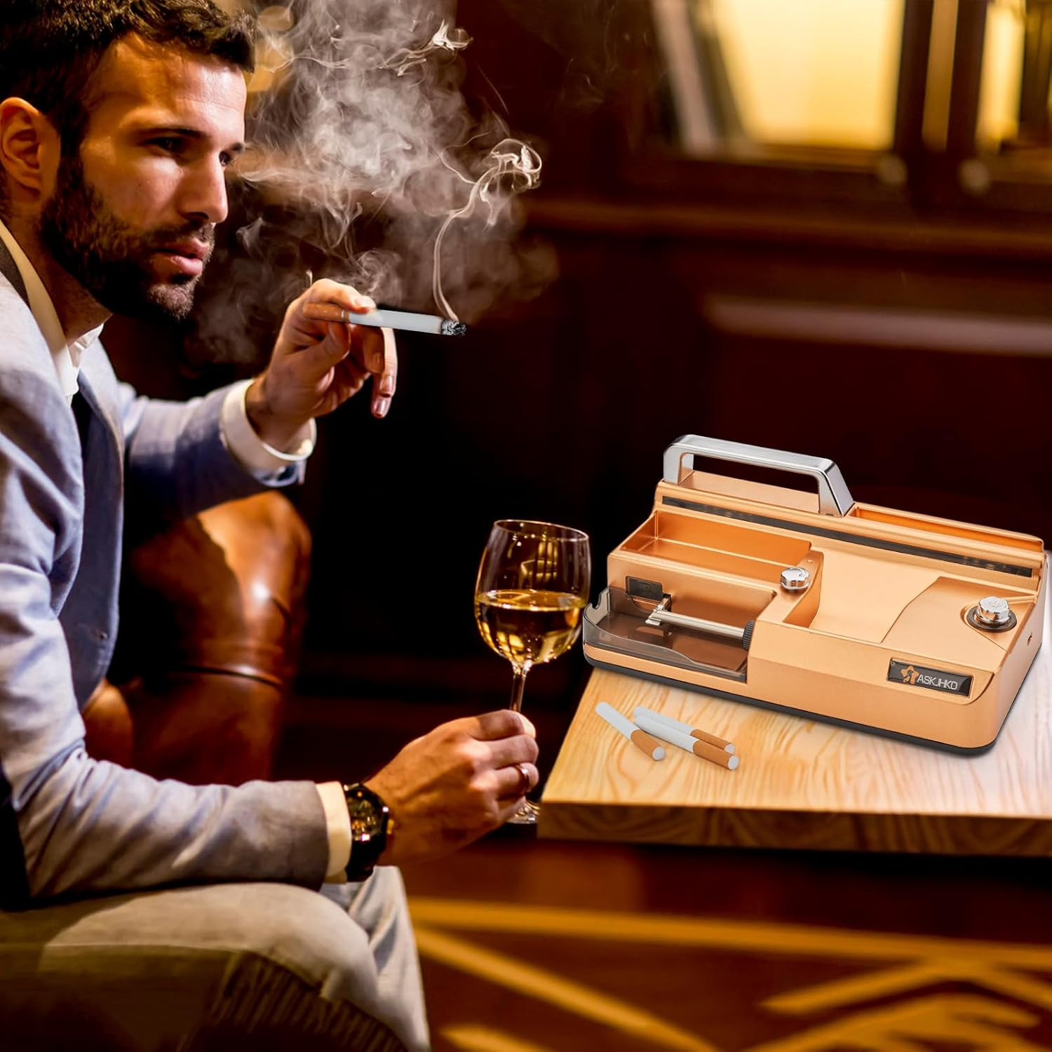 Electric Cigarette Rolling Machine, Automatic Cones Loader, Mini Portable Pre Ro