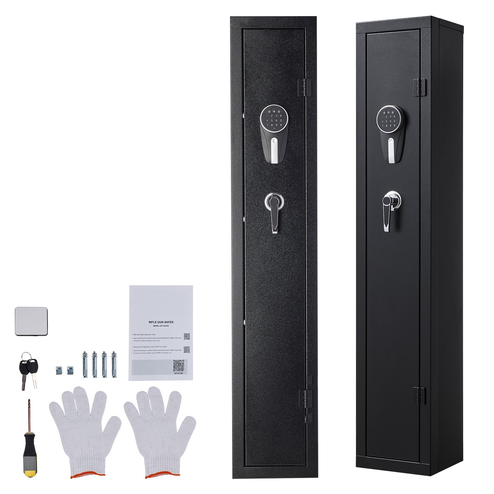 Uimoso Secure Gun Storage with Digital Lock & Adjustable Racks, Assembly Needed
