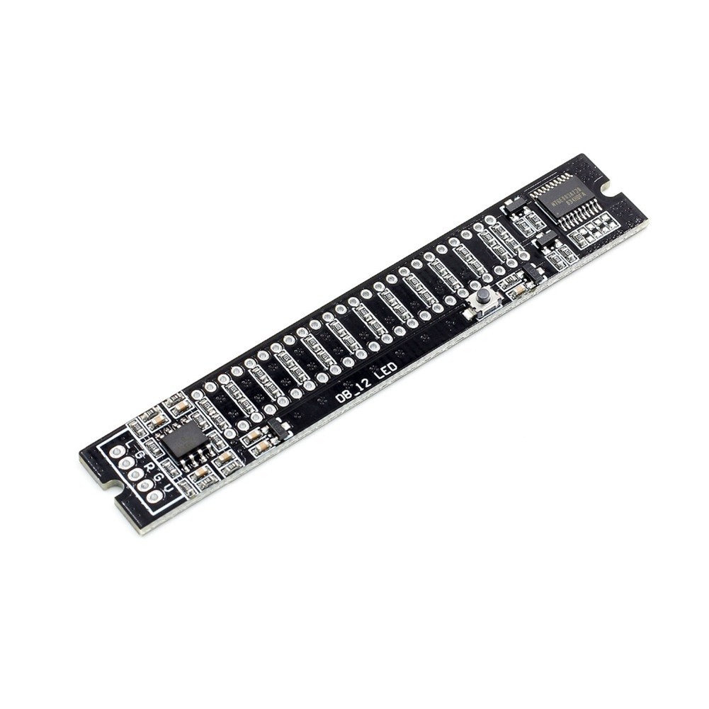 Dual 12 Level Audio Indicator LED Light VU Meter Stereo Amplifier Board9856