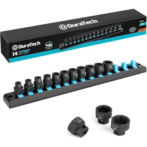 3/8" Drive Stubby Impact Socket Set Metric Cr-Mo Steel Low Profile Tool US