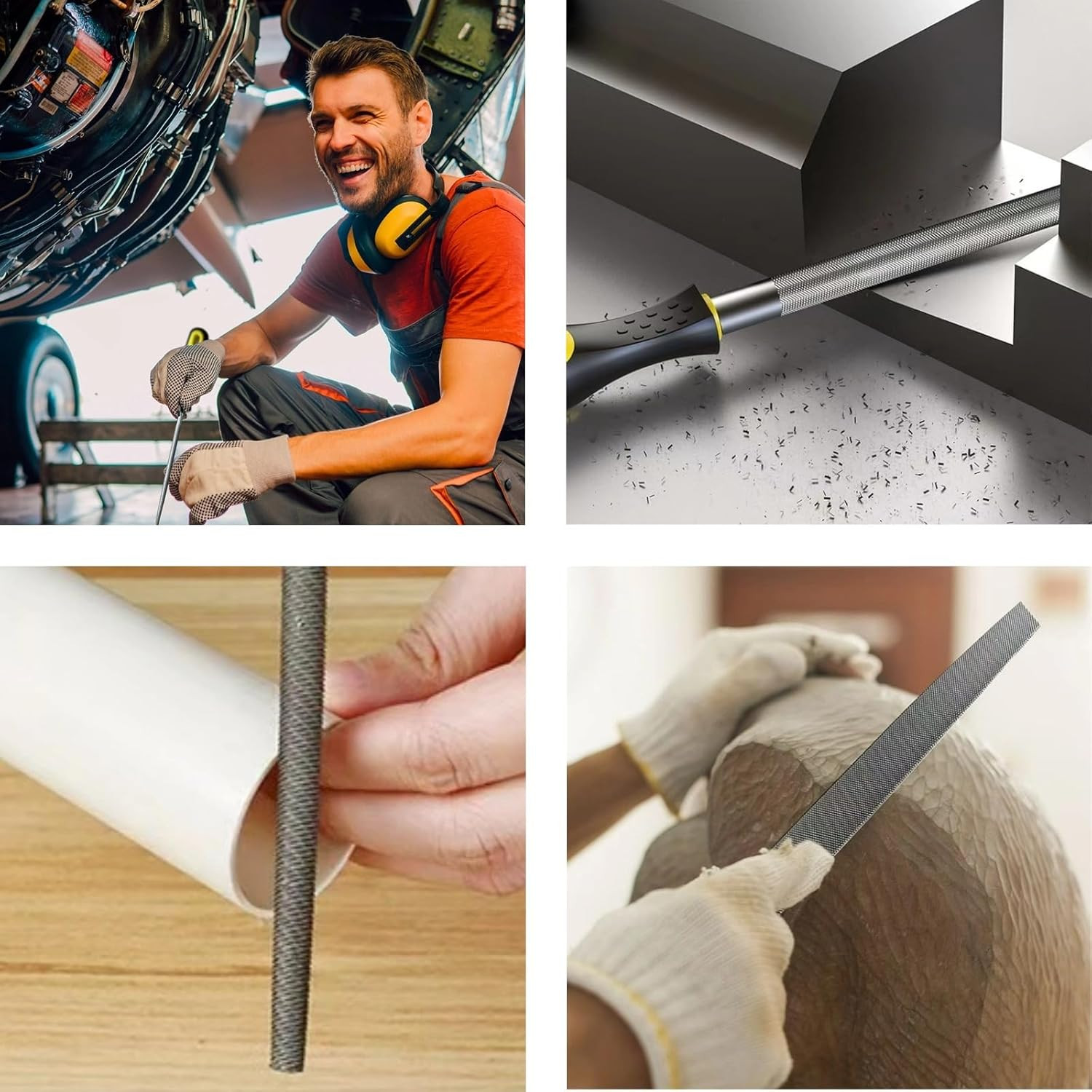 6 Piece Metal Needle File Set - 4-Inch,Carbon Steel Files for Metal, Wood & J...