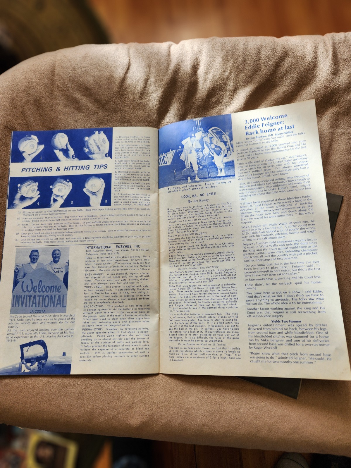 Autographed 1974 King and His Court Softball PRogram