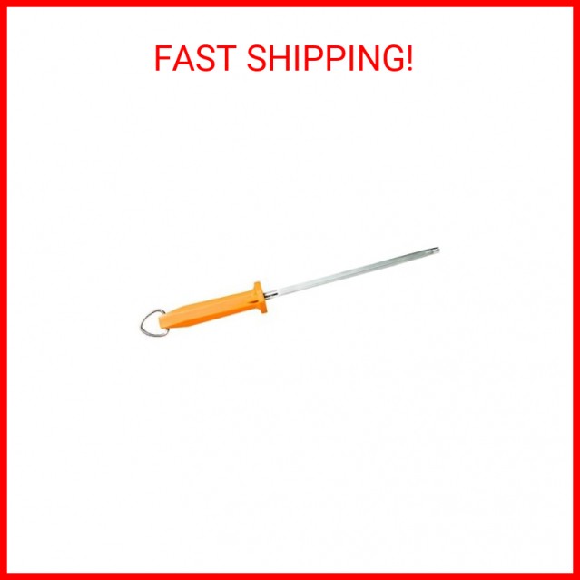 UltraSource-449998 Honing Steel, Coarse, 10", Orange Handle Butcher Steel Sharpe