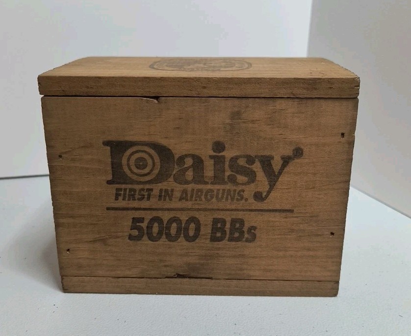 Daisy - Knotty Wood Storage Crate With 29 Packs Quick Silver BBs (4,408 Total)