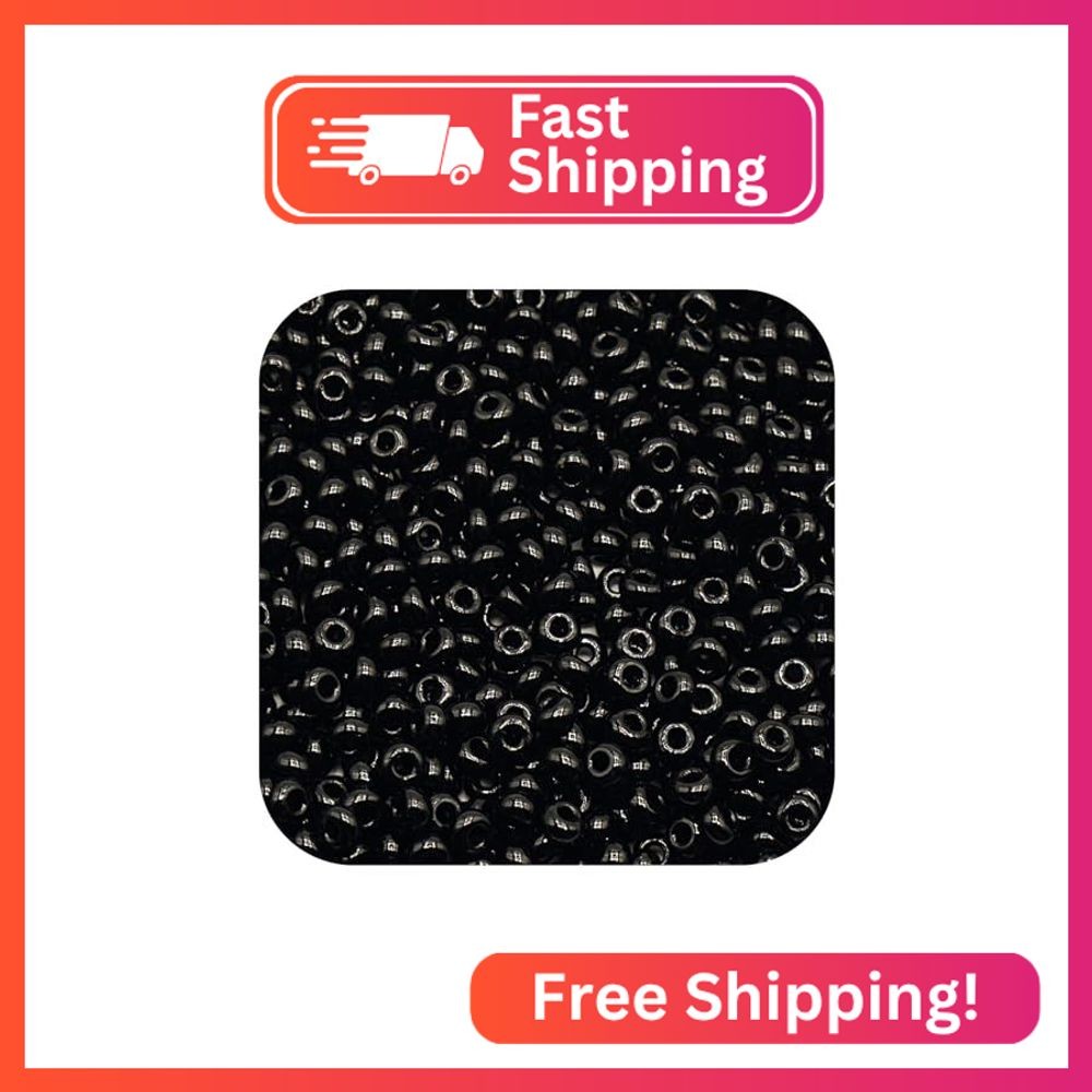 Black Jewelry Making Seed Beads, 3mm Assorted Pony Beads for Bracelets Making, C