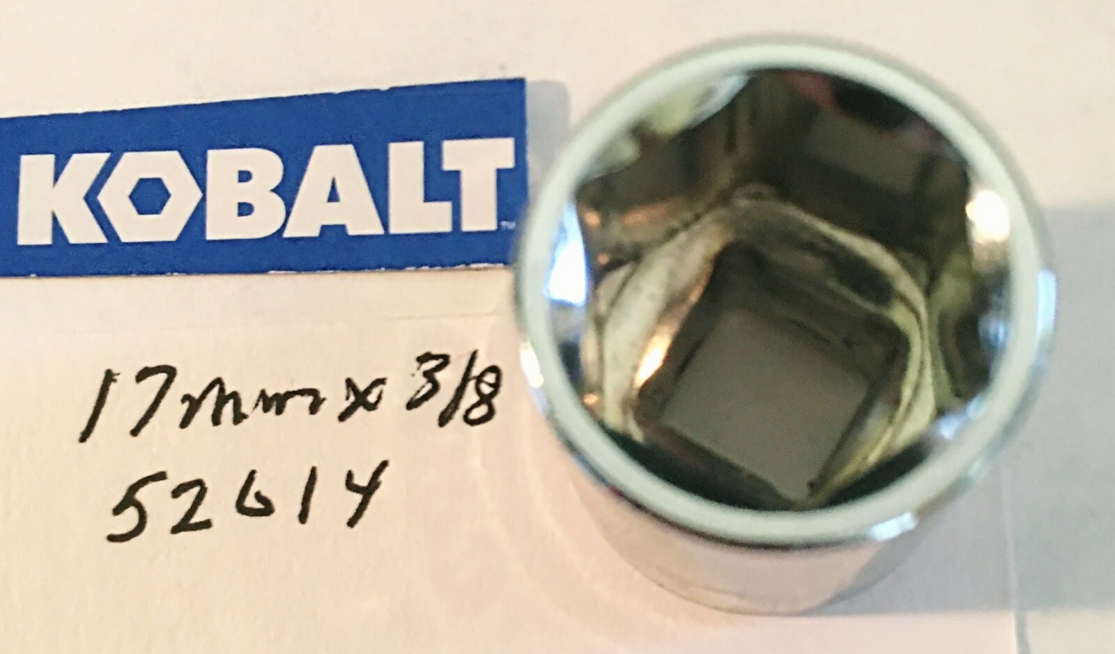 Kobalt 17 mm x 3/8" Dr Standard Chrome Socket 6 Pt  # 52614  Free USA Shipping