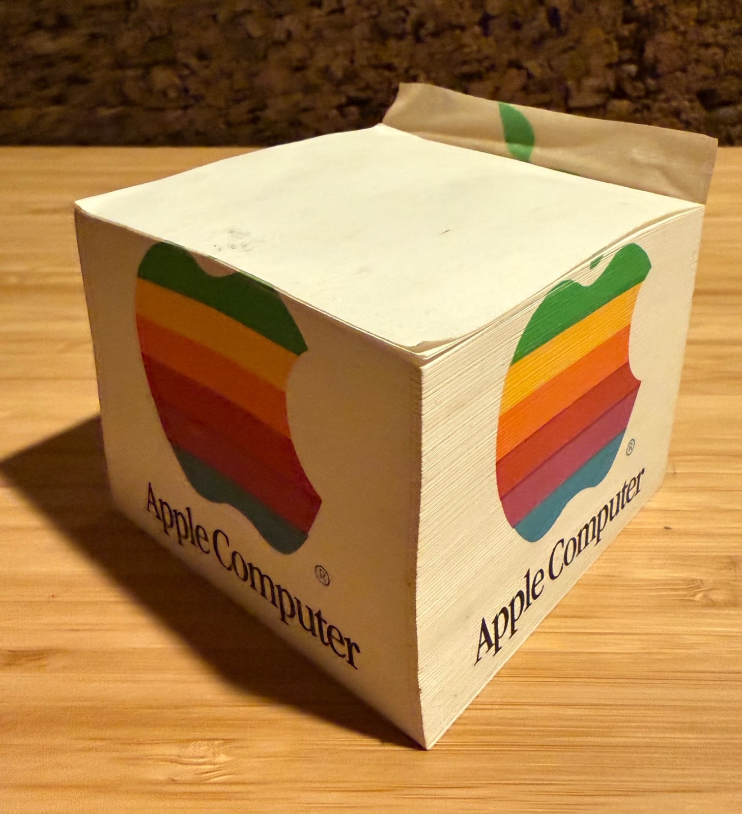 Vintage Apple Computer Rainbow Logo Macintosh Note Pad Memopad 1980s