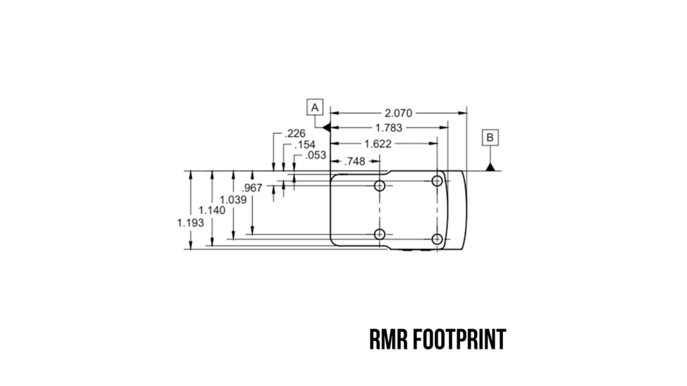 C&H Precision COMP Red Dot Sight 1x27mm 3 MOA Multi-Reticle Optics RMR Footprint