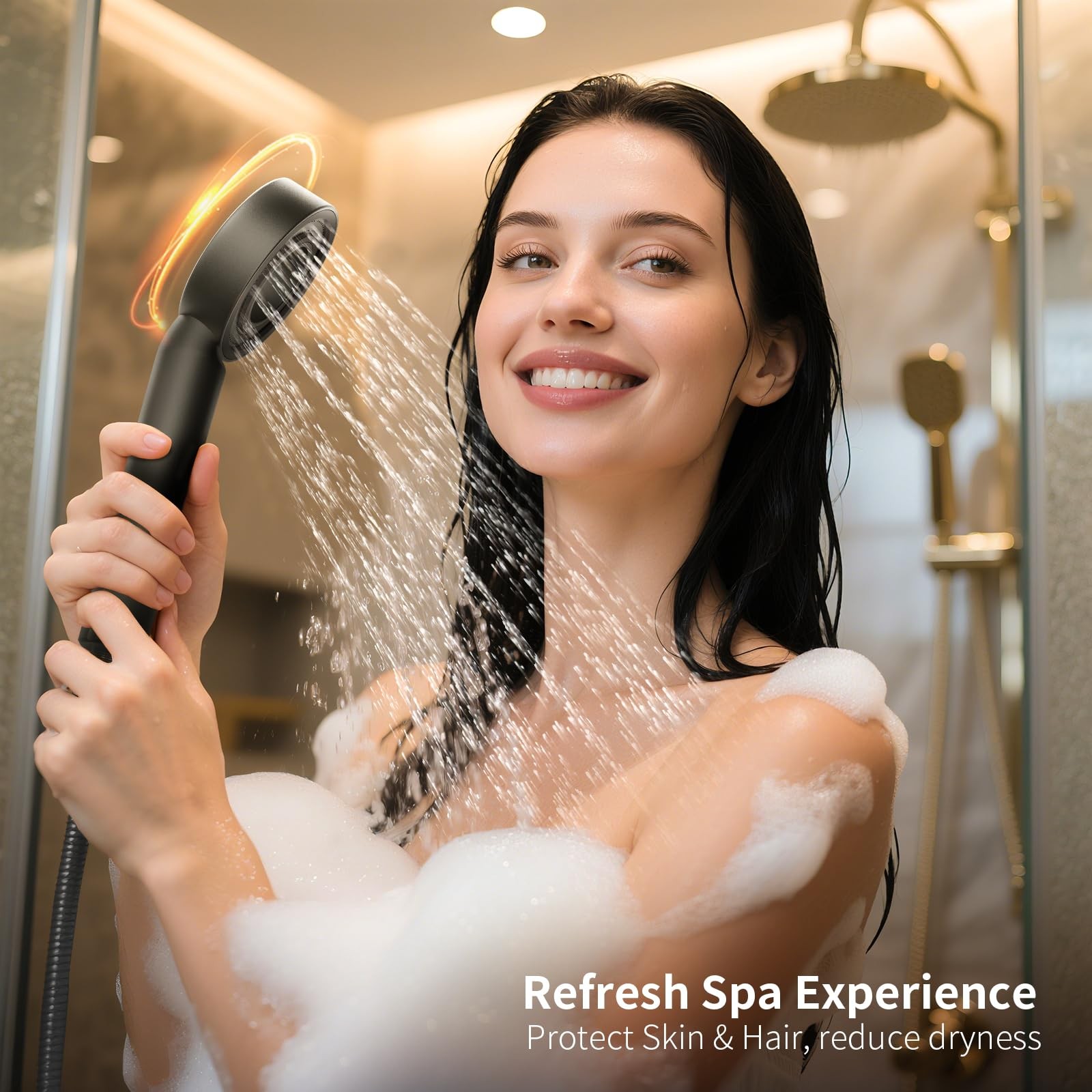 High Pressure Handheld Shower Head, Replaceable Lavender Filter, Vitamin C & ...