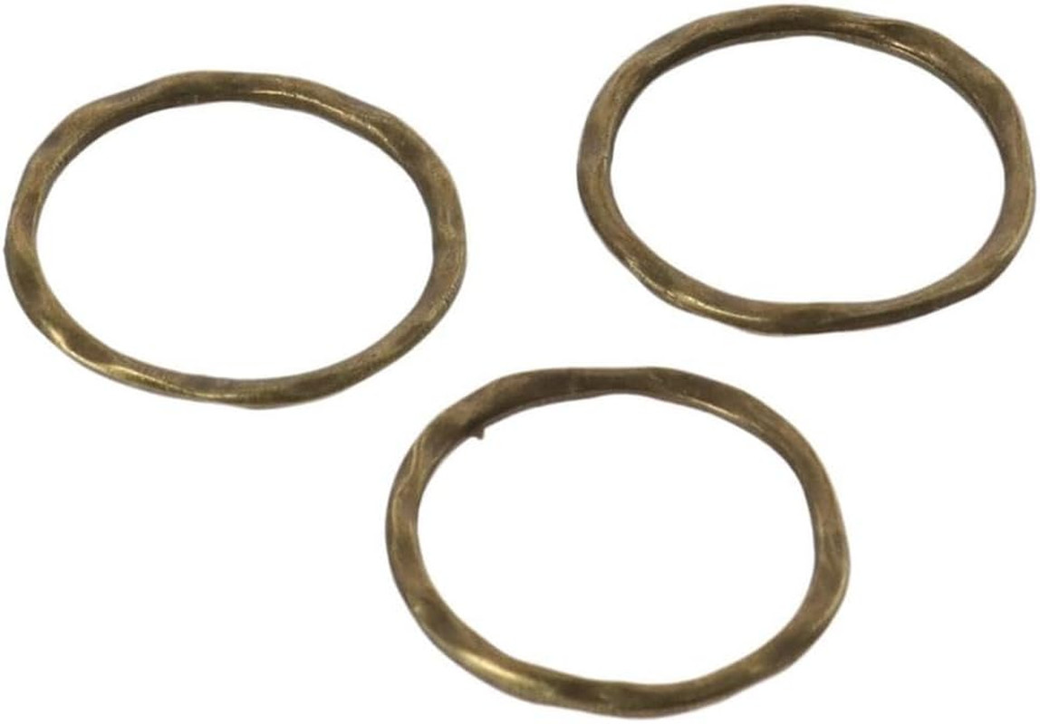 60Pcs round Linking Rings, Alloy Circle Frames Charms O Pattern Connector Charms