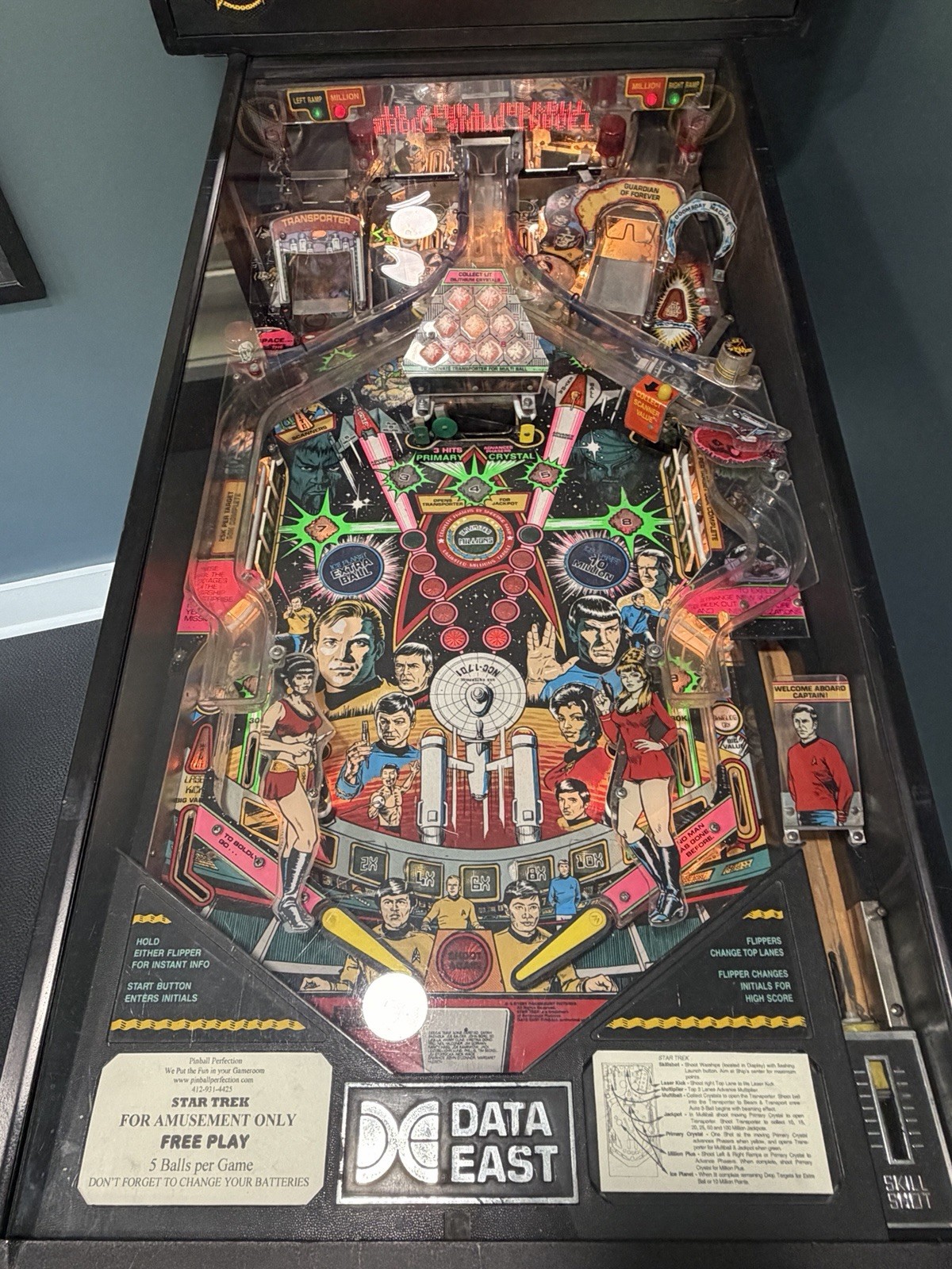 Star Trek 25th Anniversary Data East Pinball Machine Excellent!