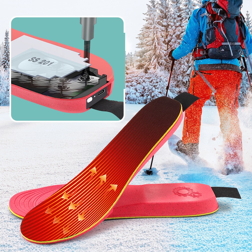 Winter Electric Heated Shoe Insoles Sock Pads Foot Warmer Feet USB Rechargeable