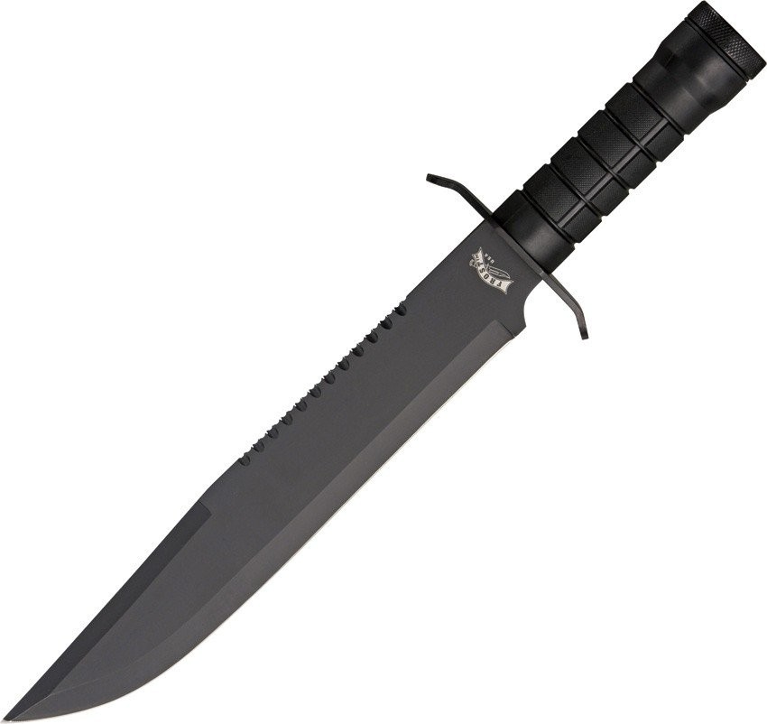 Frost Cutlery Survival Scout I Fixed Knife Stainless Blade Black - TDH253-160B