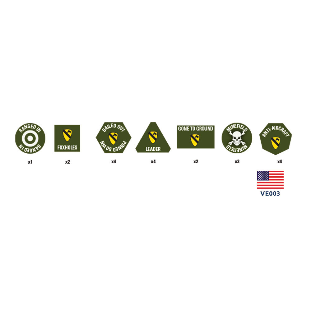 Nam 1965-1972 VE003 1st Cavalry Division (Airmobile) Token Set