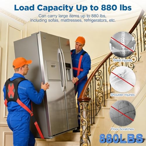 2-Person Moving Straps for Lifting - Shoulder Lifting and Moving System with
