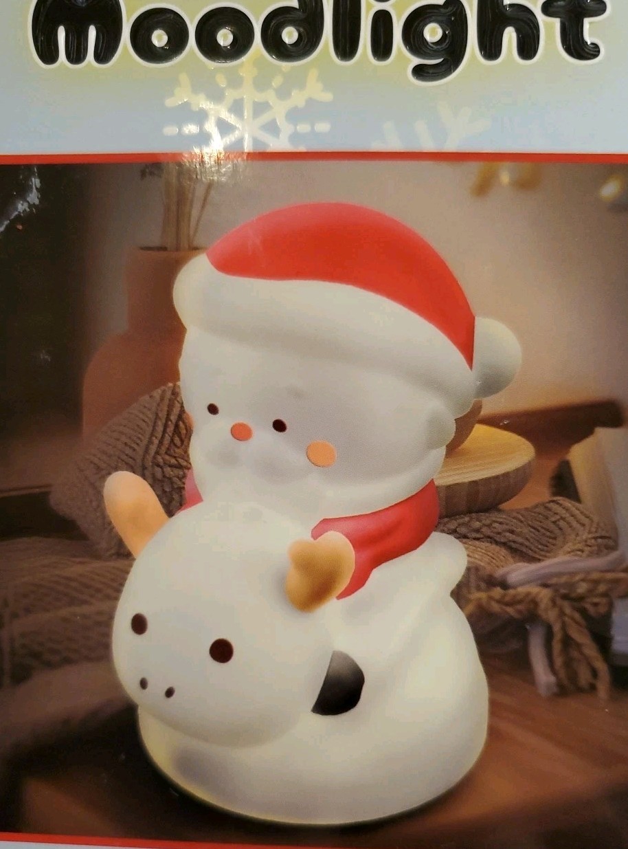 Mimicoco 7" Santa Claus & Turbo Moodlight Warm White LED Wireless Night Light
