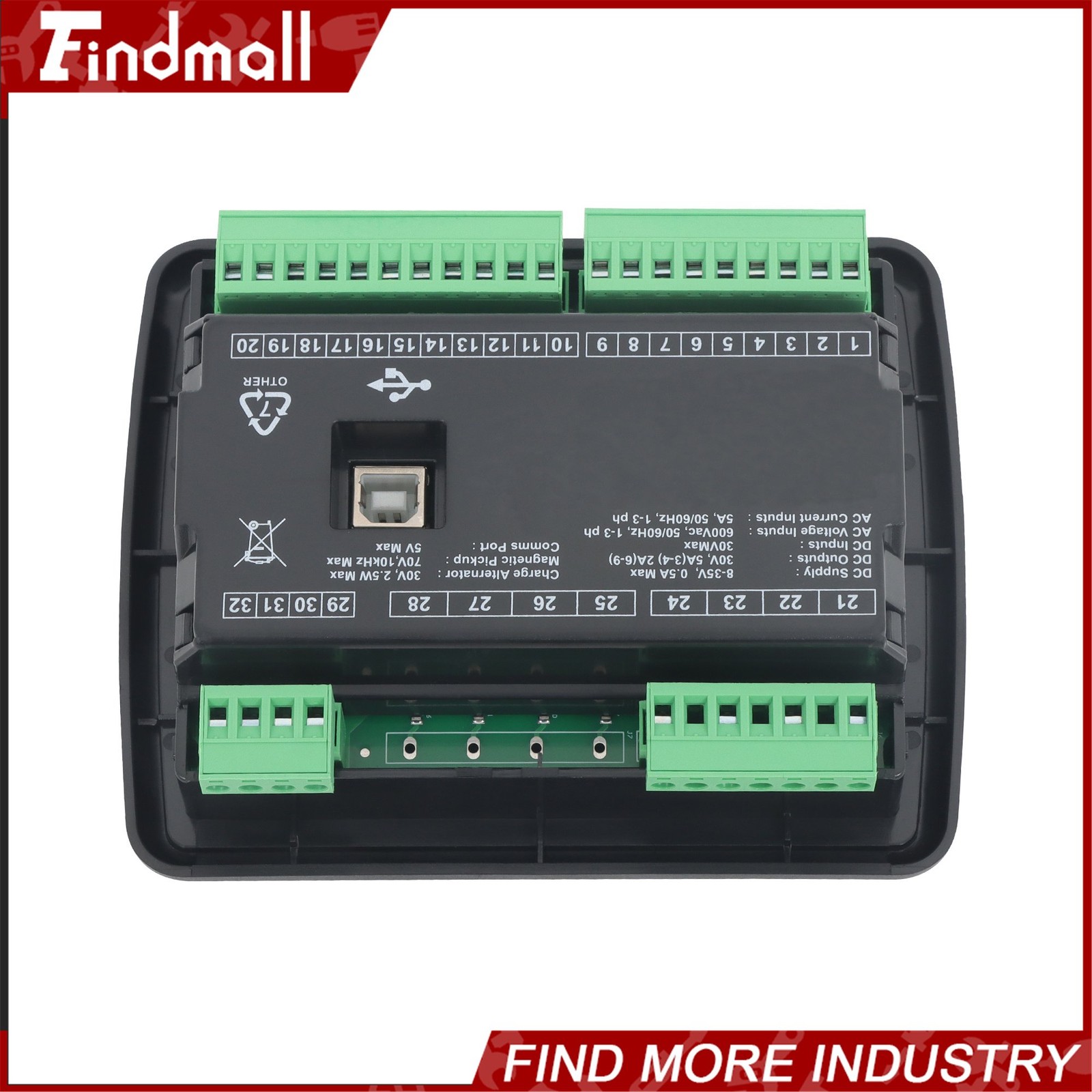 Findmall Generator Controller DSE4510 Control Module Control Panel LCD Display