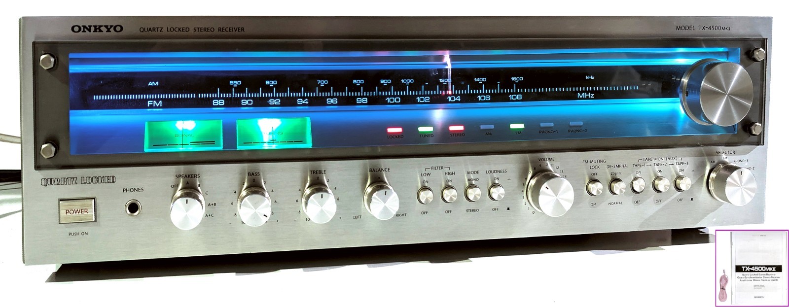 🔥【PRO SERVICED】MONSTER Onkyo TX-4500 MKII Stereo 100W Receiver! LED's💥GUARANTY