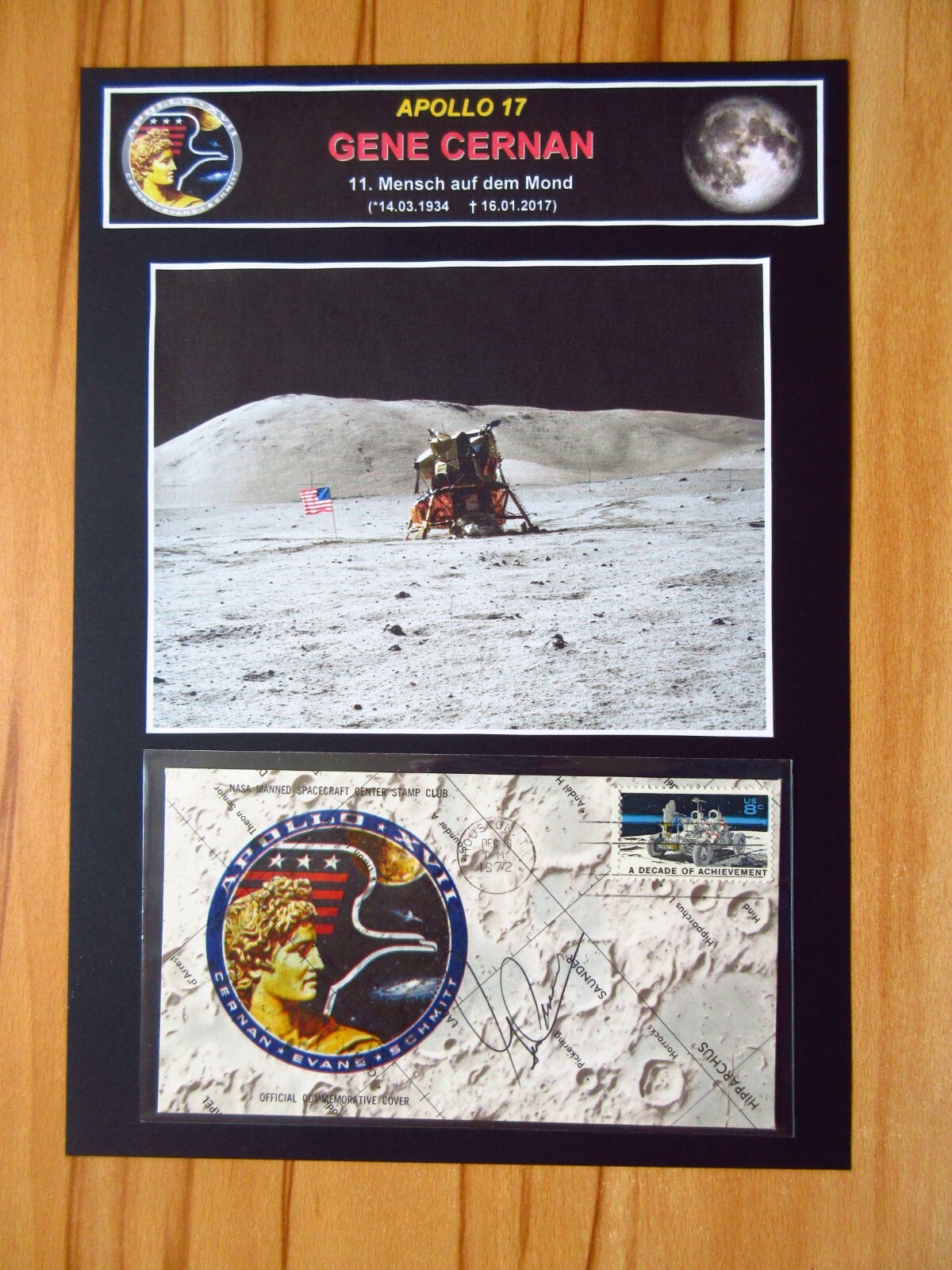 APOLLO 17 Gene Cernan Signed Envelope - Signed Cover