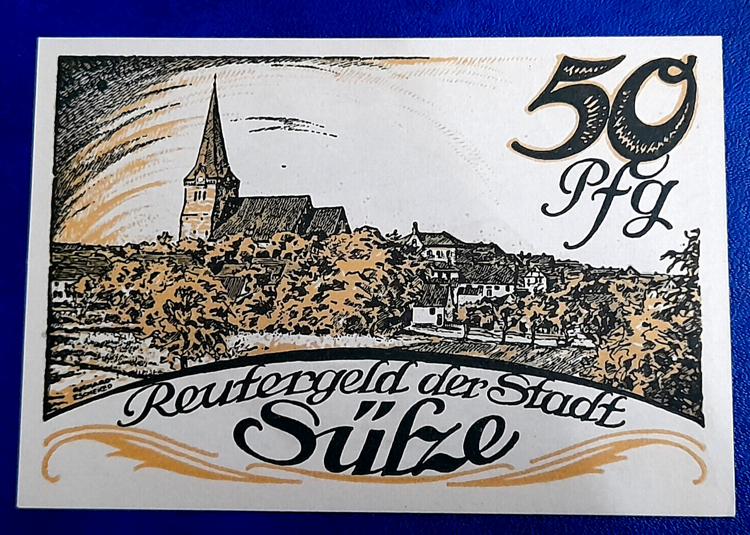 SÜLZE NOTGELD 50 PFENNIG 1922 REUTERGELD EMERGENCY MONEY GERMANY (27983)