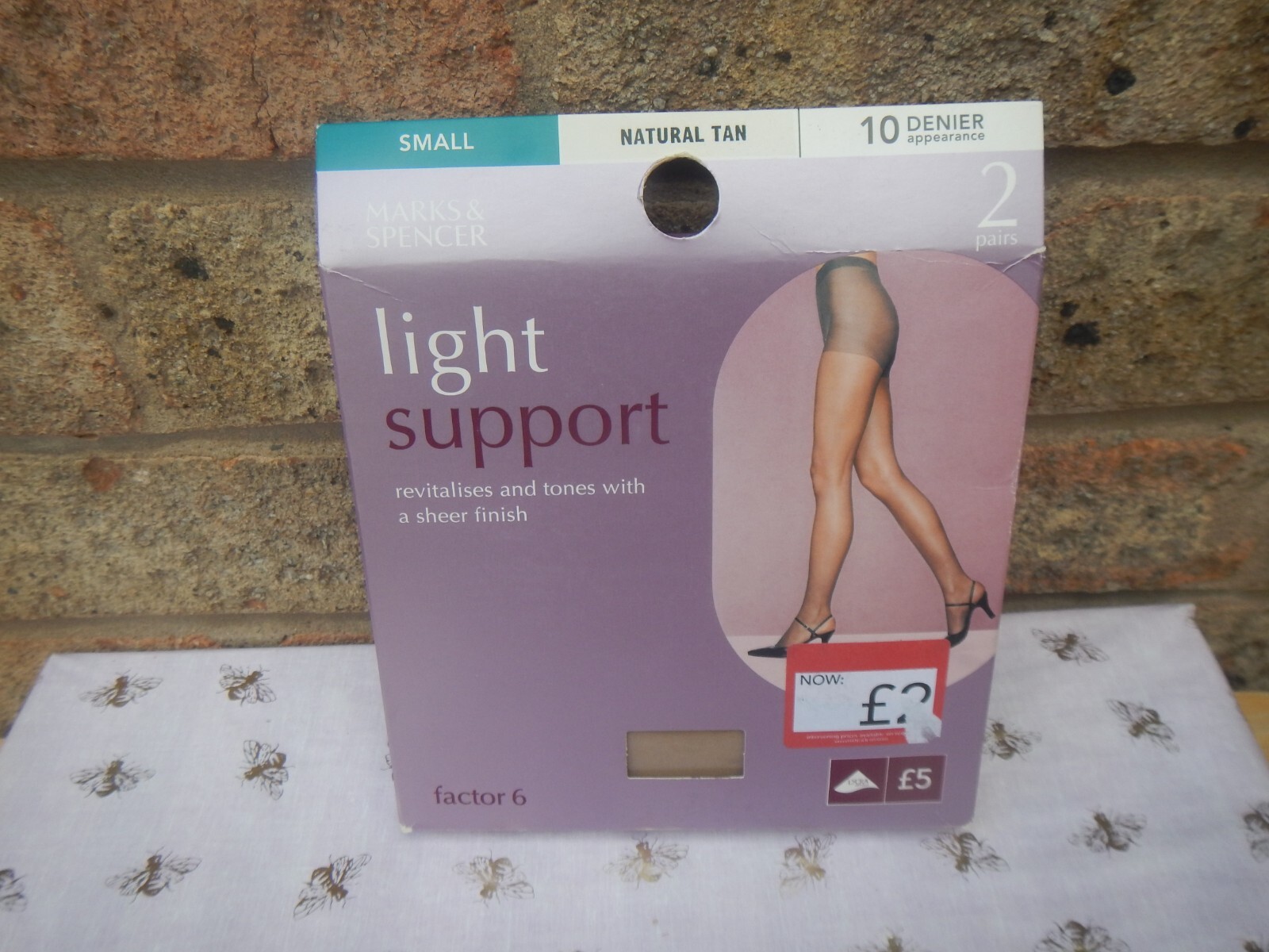 VINTAGE MARKS&SPENCER LIGHT SUPPORT TIGHTS, SIZE SML,NATURAL TAN , TWO PAIRS