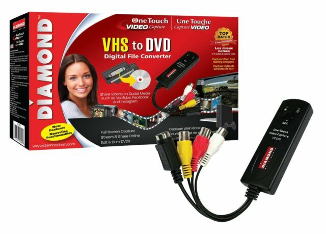 Diamond One Touch Video Capture VC500 USB 2.0 Capture Stream & Share Burn DVDs
