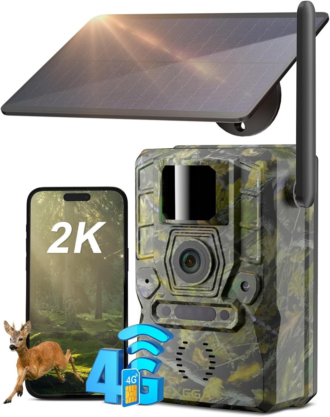 Multi-Functional 4G Solar Trail Camera - 2K Video & Motion Detection Alerts