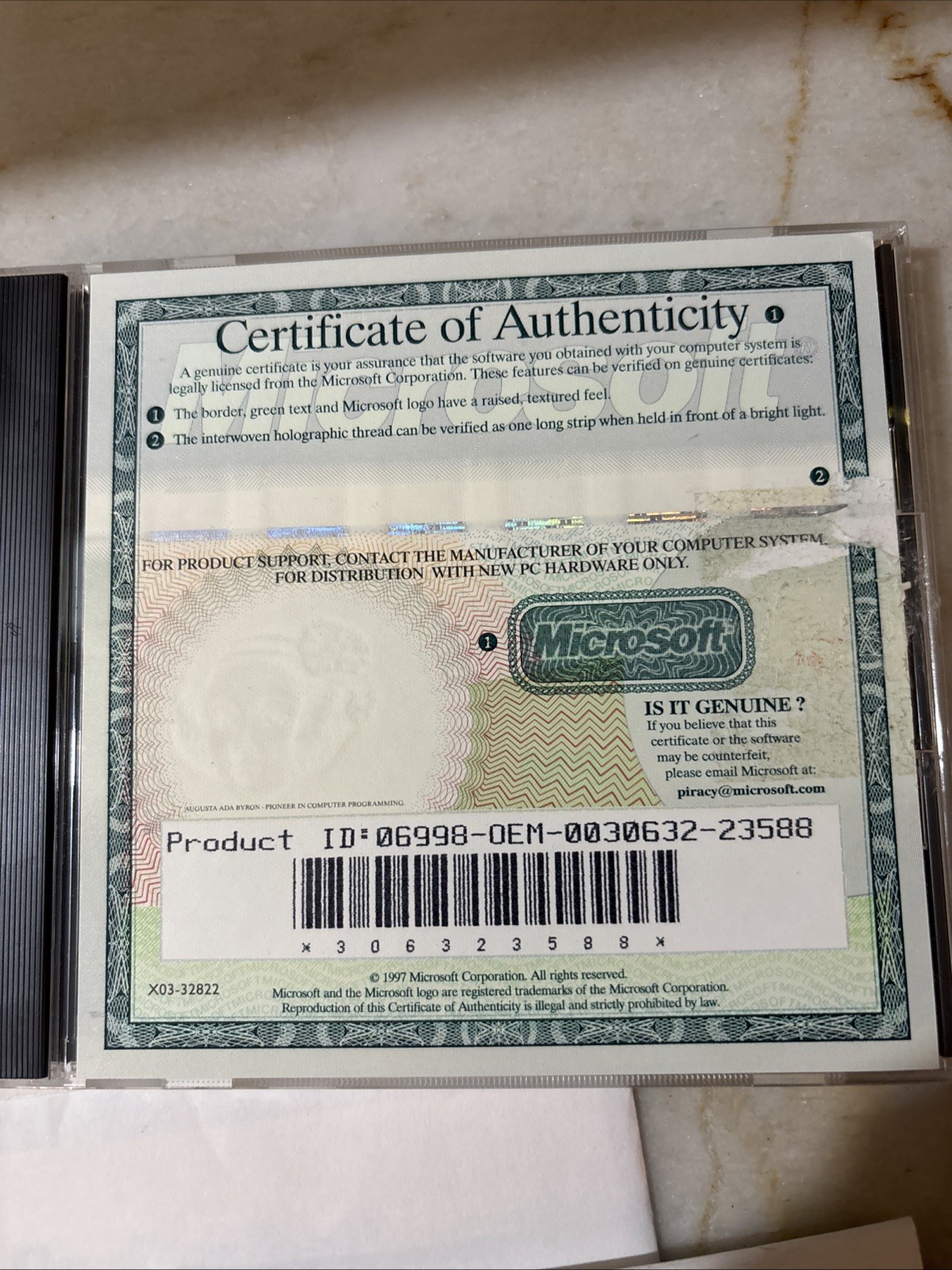 Microsoft Windows CE 2.1 W/ ActiveSync CD & Visual CE Disc