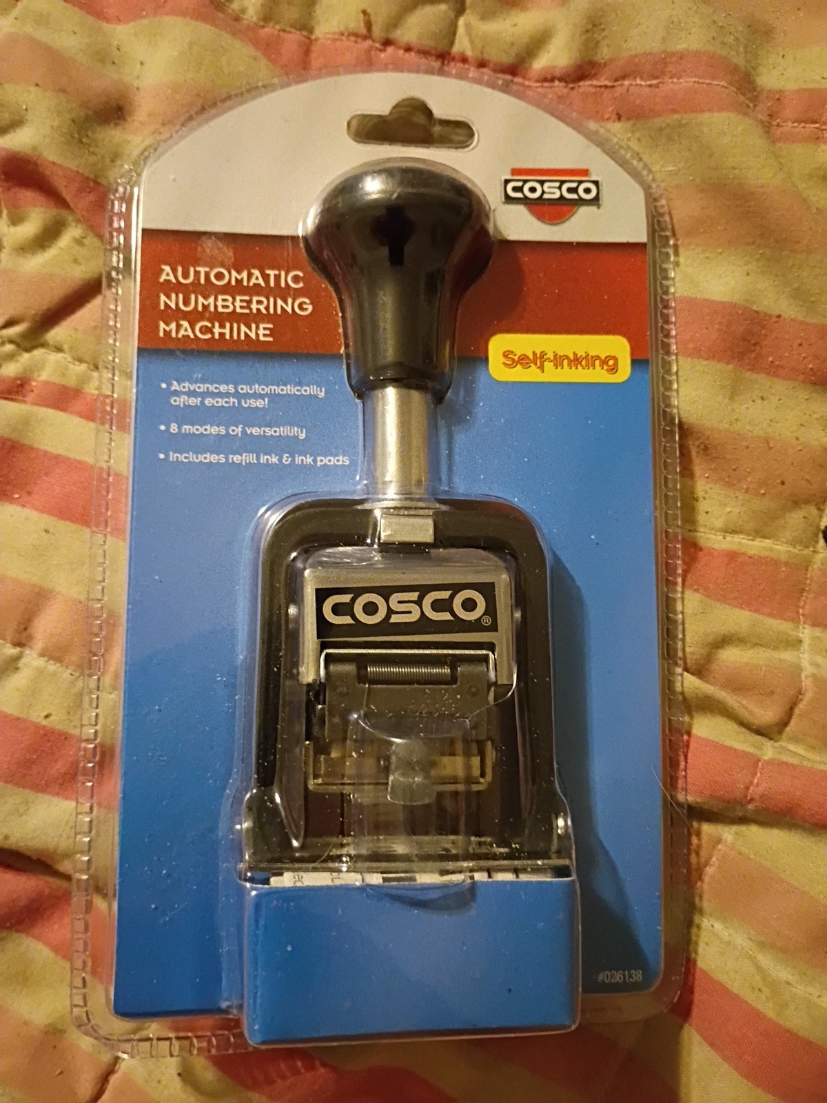 NEW Cosco Self-Inking Automatic Numbering Machine 026138 SEALED HAND HELD