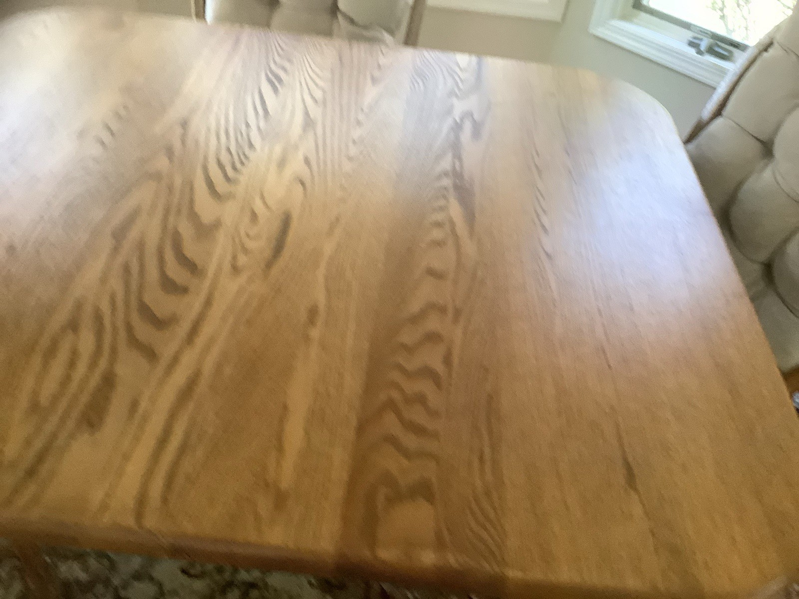 Solid Oak Dining Set With Chairs (4) and 24” Leaf - Chair Cushions Inc - PU NJ