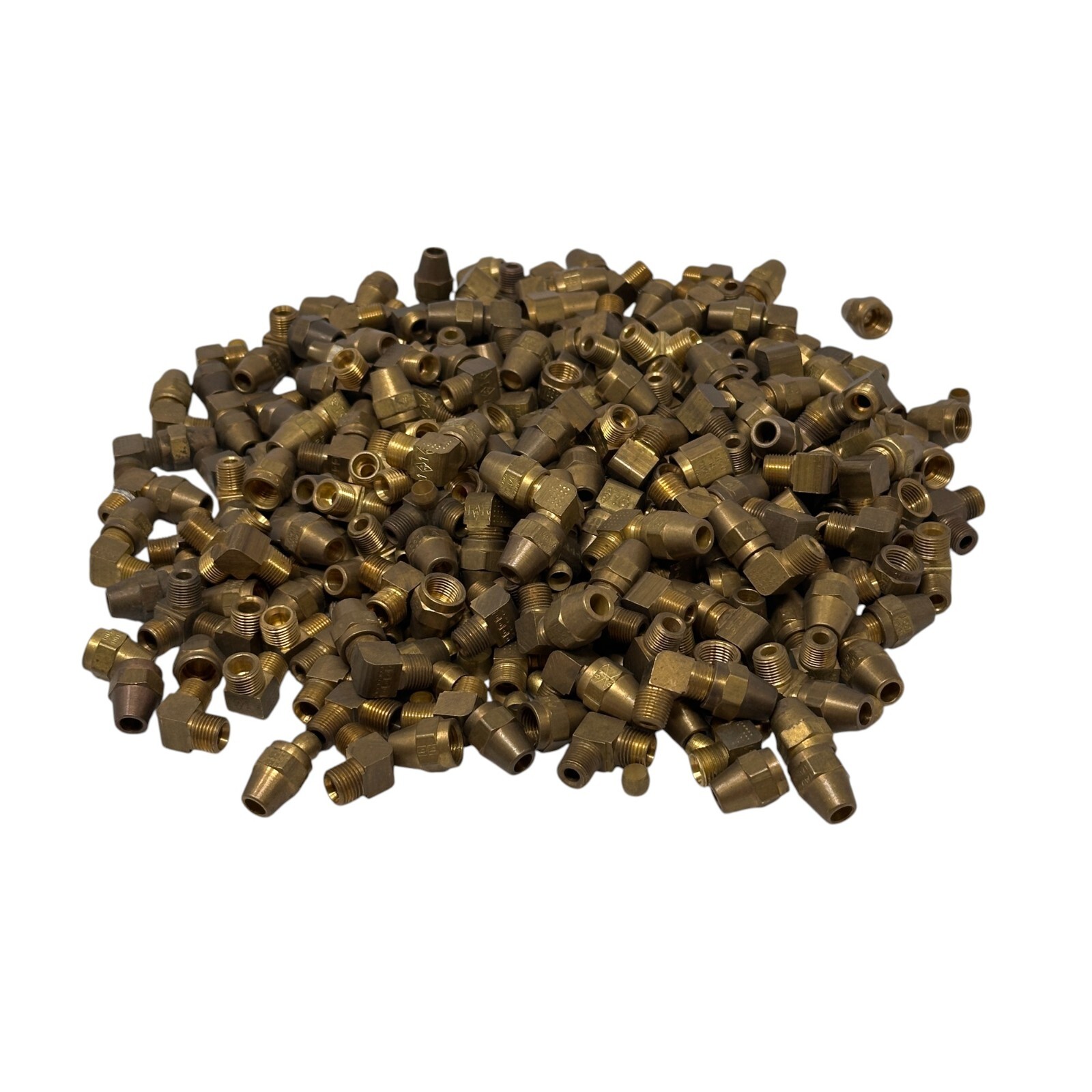Lot of 100 Brass 1/4" DOT Air Brake Compression Elbow Fittings – BW PW