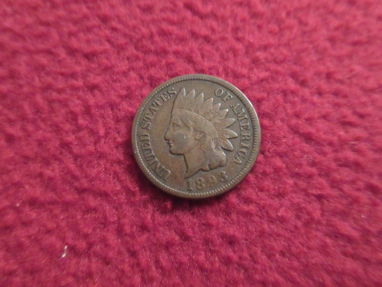 1893  DATED  INDIAN CENT ORIGINAL