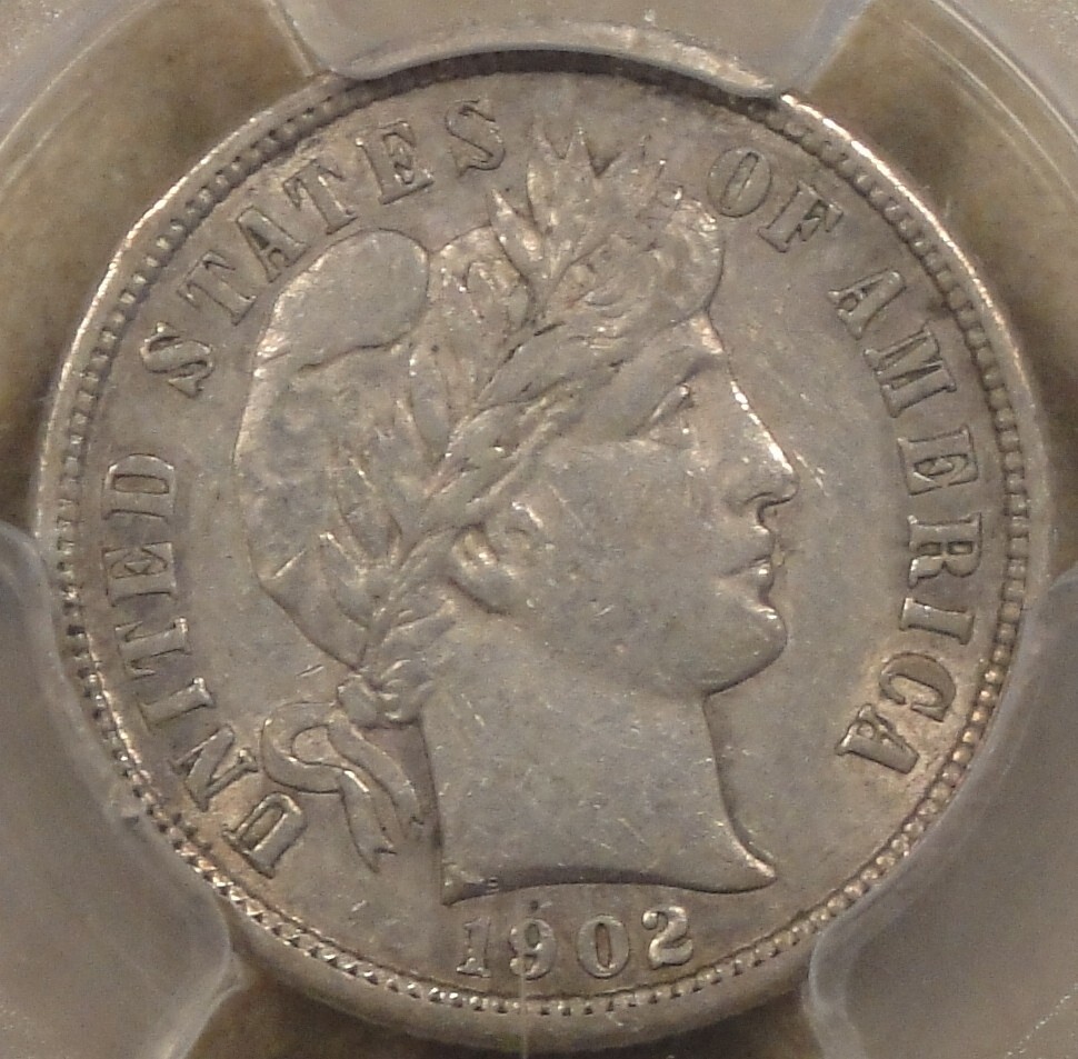 1902-S Barber Dime 10c PCGS Certified AU50
